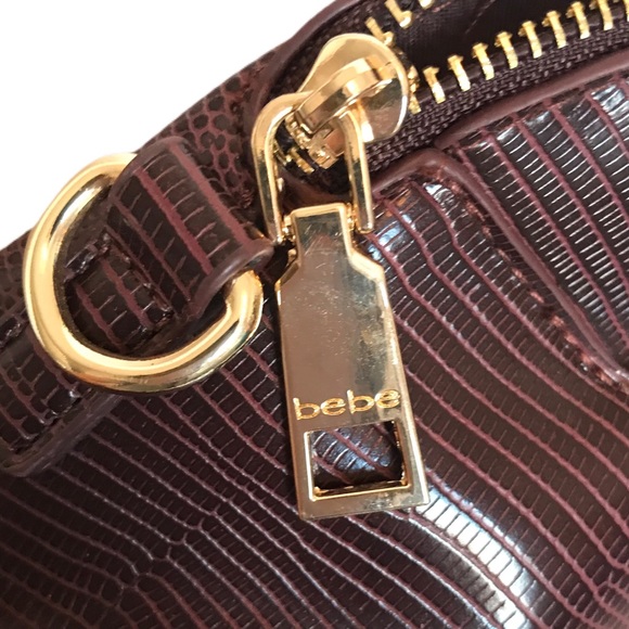 ♥️sold♥️NWT BEBE Logo Purse Satchel Hand Bag Crossbody - Picture 3 of 8